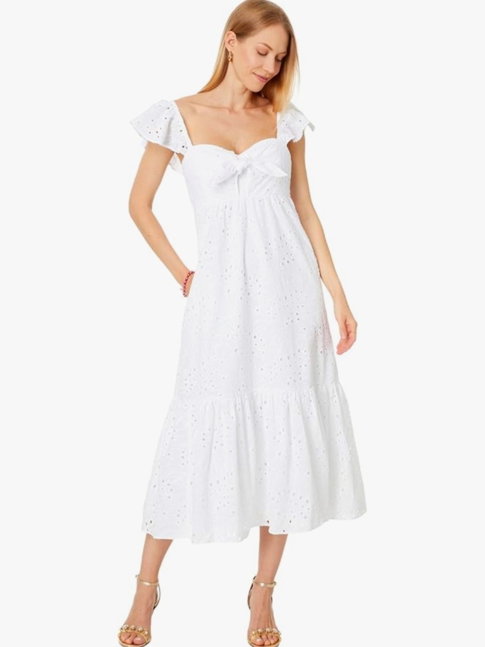 NWT Lilly Pulitzer Lantana Eyelet Midi Dress - Size 12